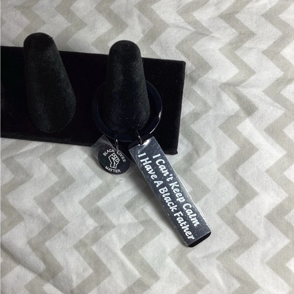 BLM Father Keychain